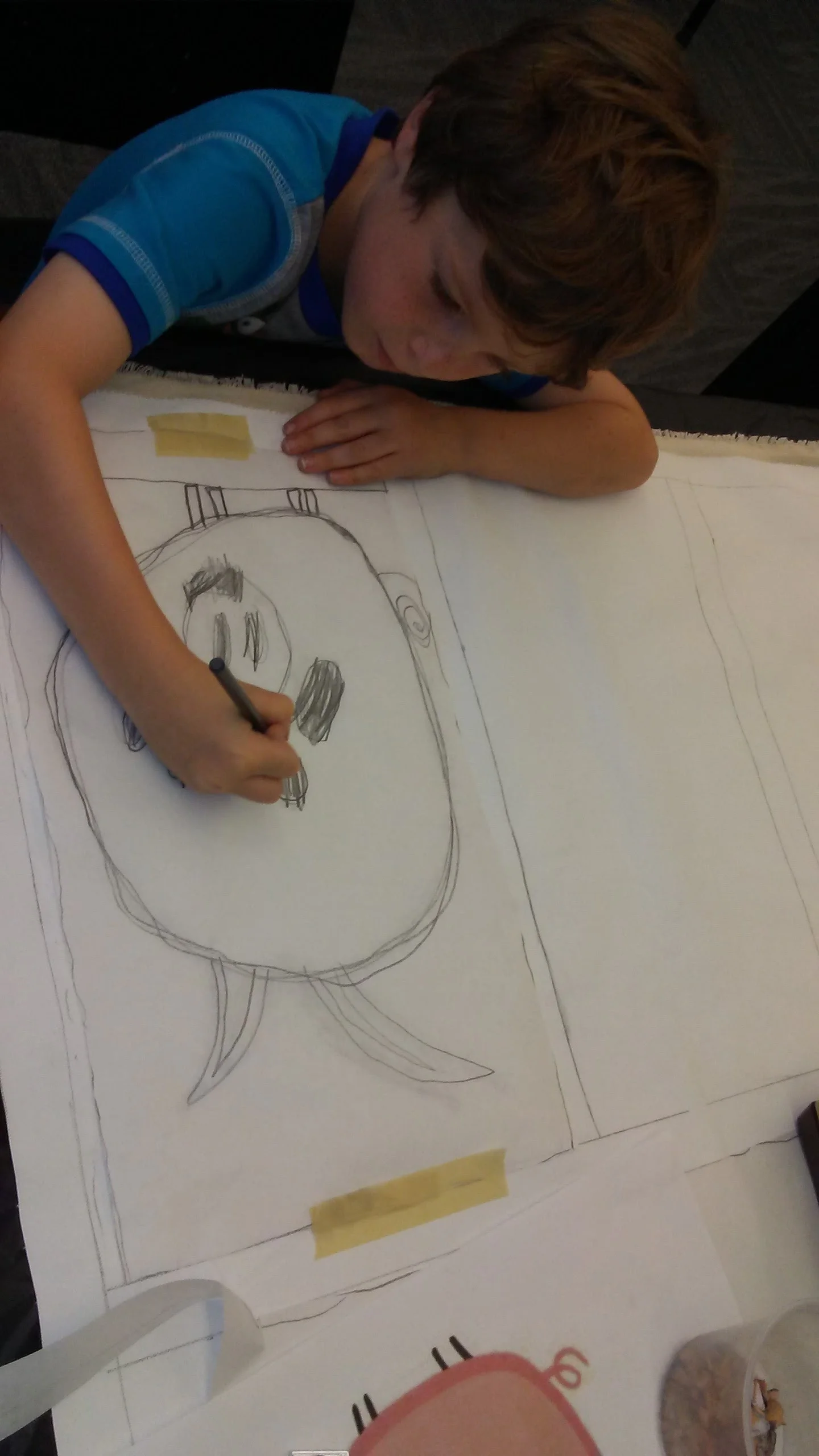 Tracing image to canvas to paint.