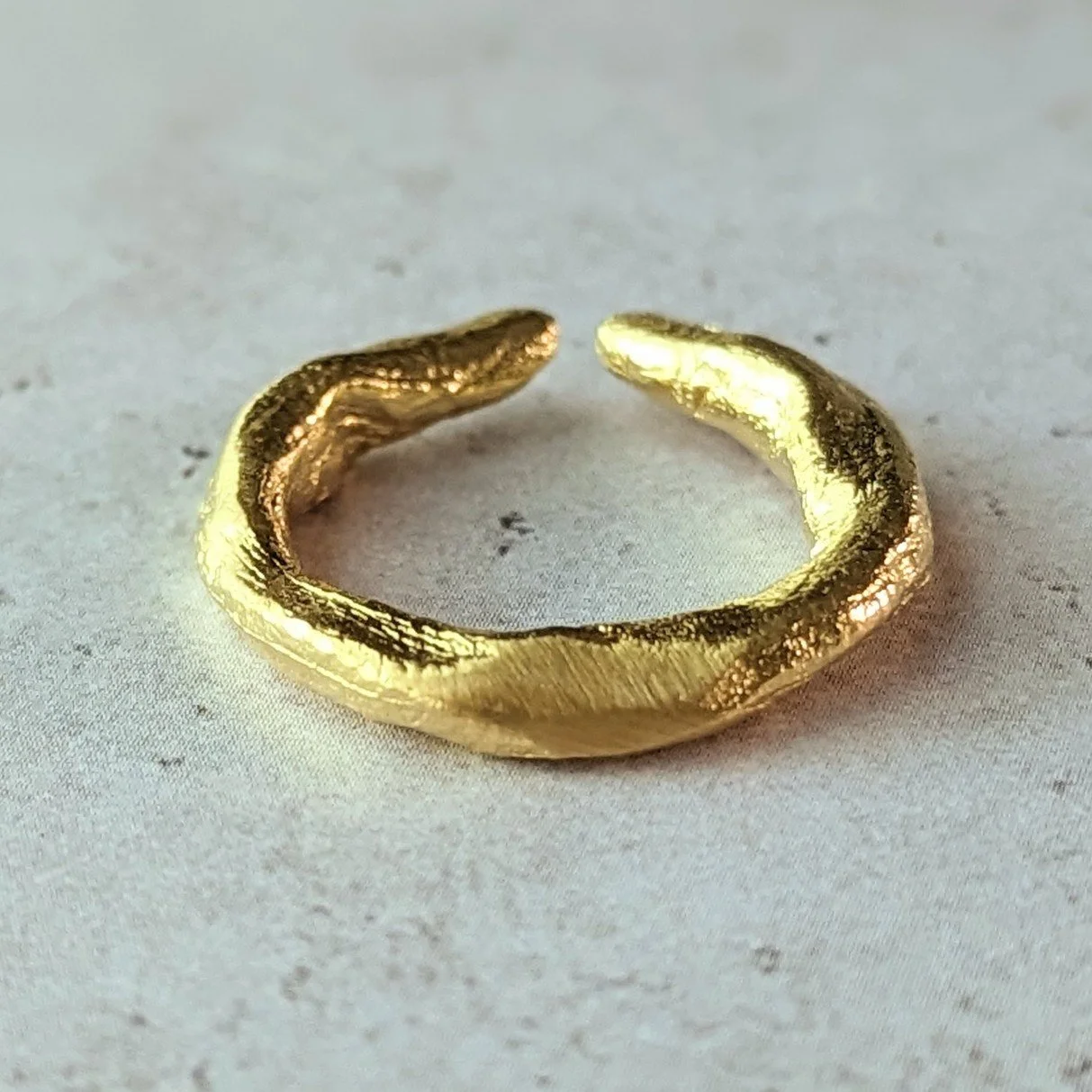 Gold Vermeil Silver Band