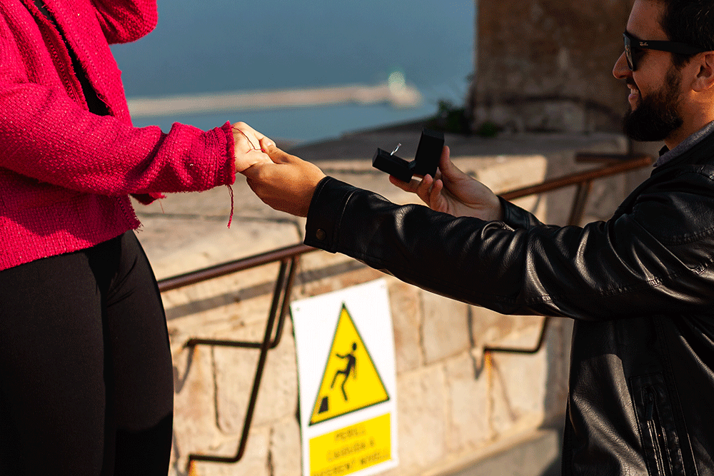 Pedido de casamento em Barcelona