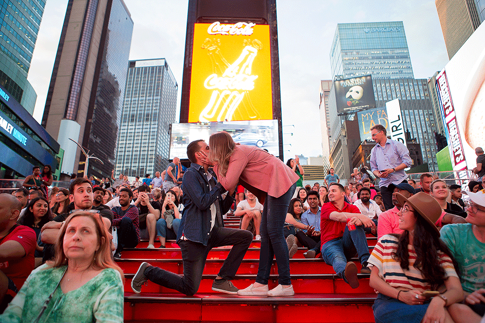 Pedido de casamento em Nova York