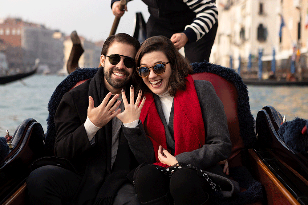 Pedido de casamento em Veneza