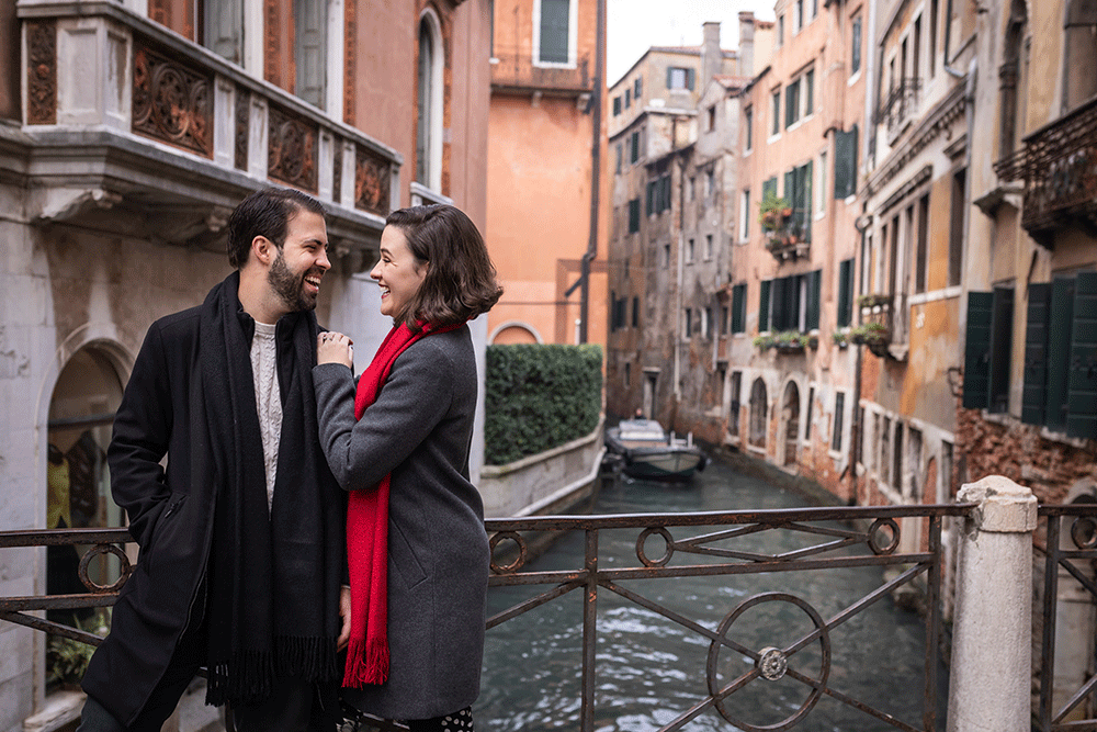 Pedido de casamento em Veneza