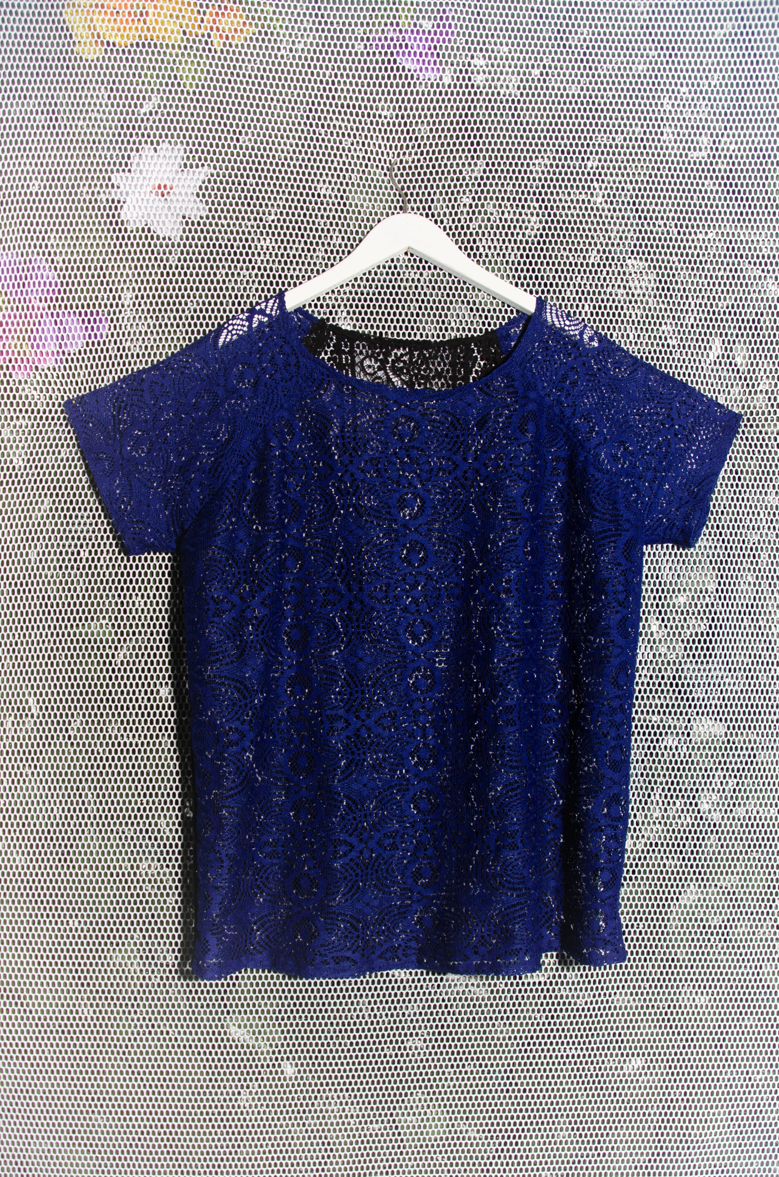 Black-n-Blue Lace Tee