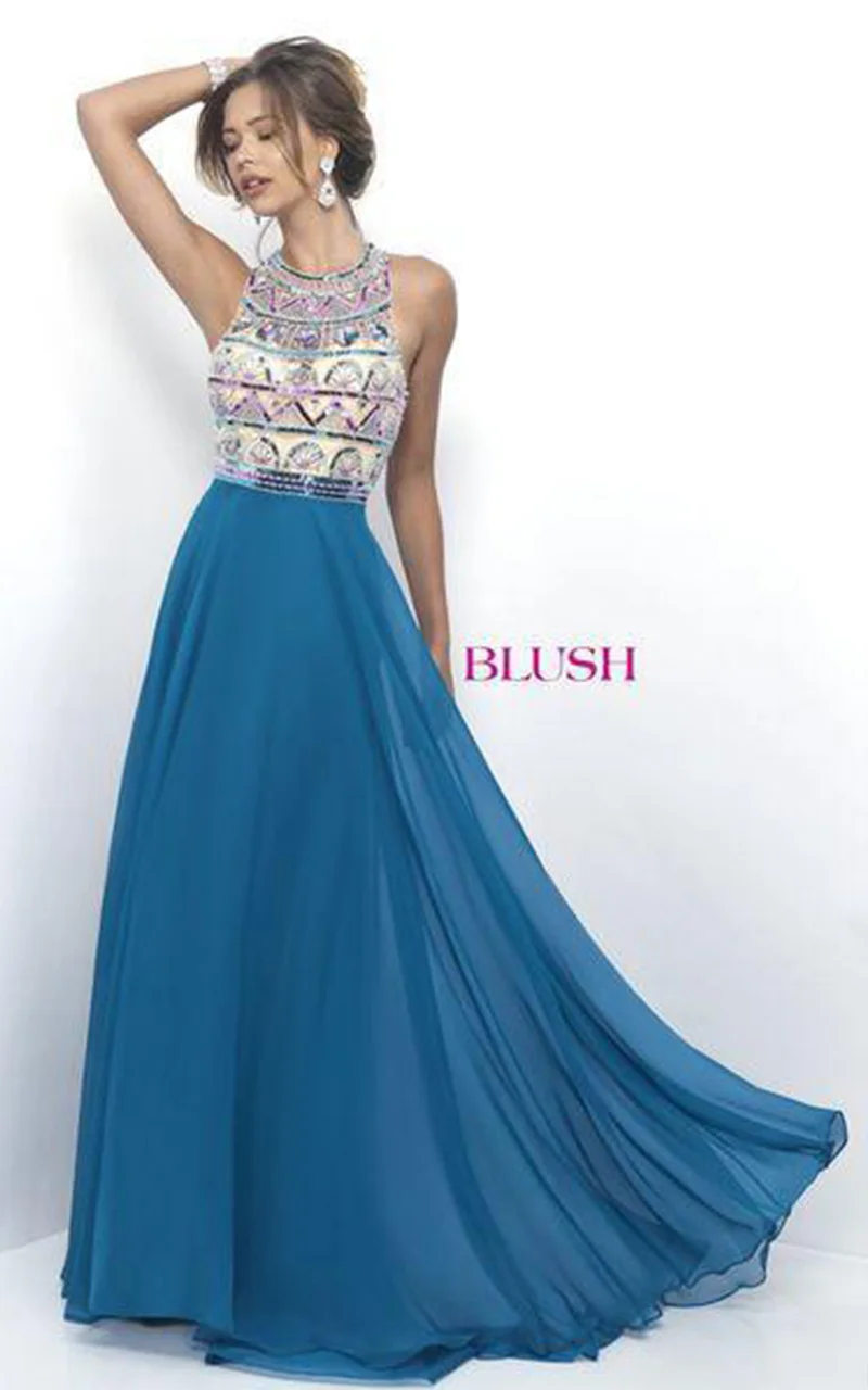 Blush | Style 11349 Size 8, Teal Blue