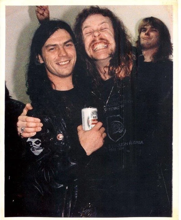 with James Hetfield after Metallica gig 1989.JPG