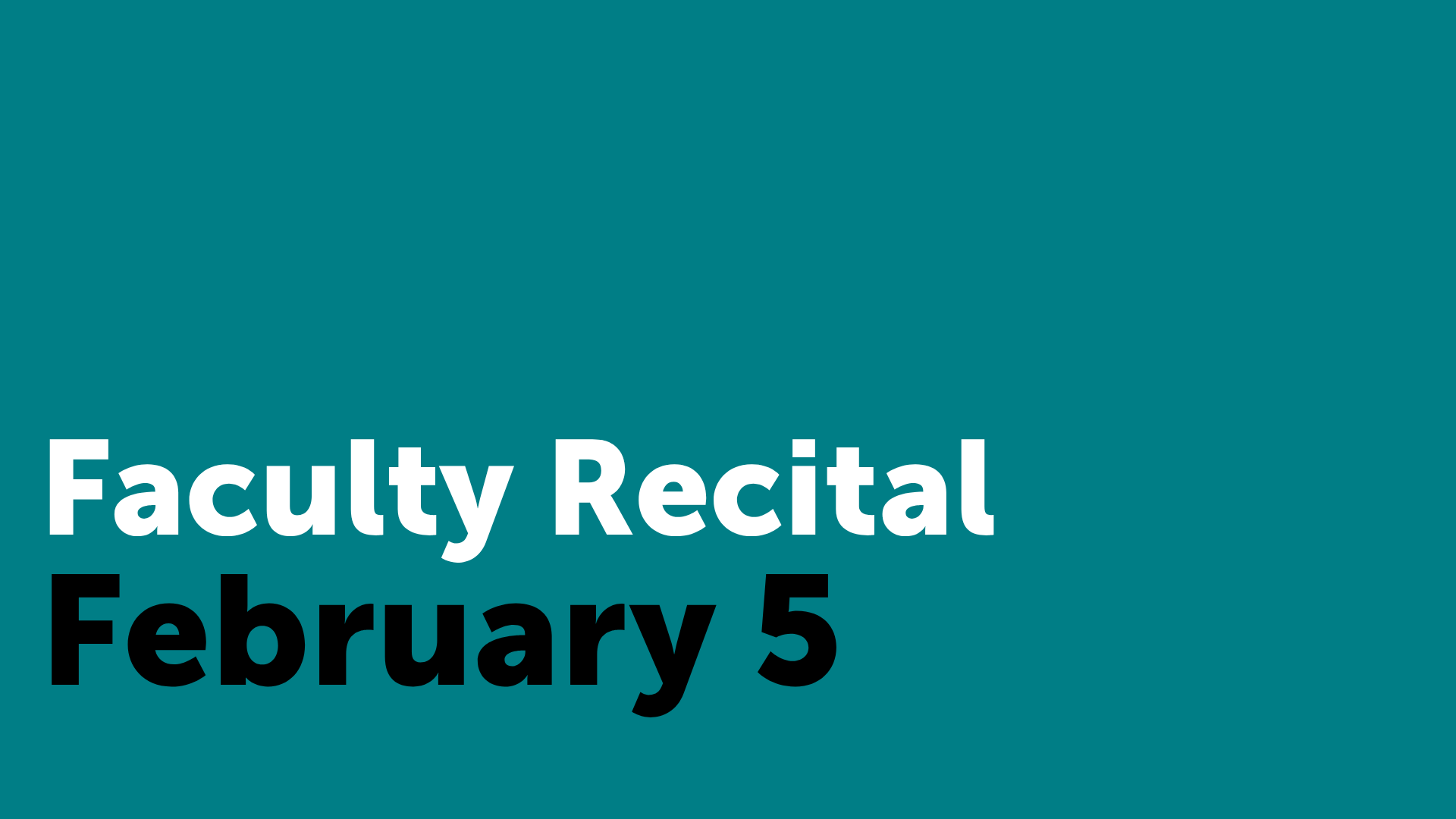 Faculty Recital