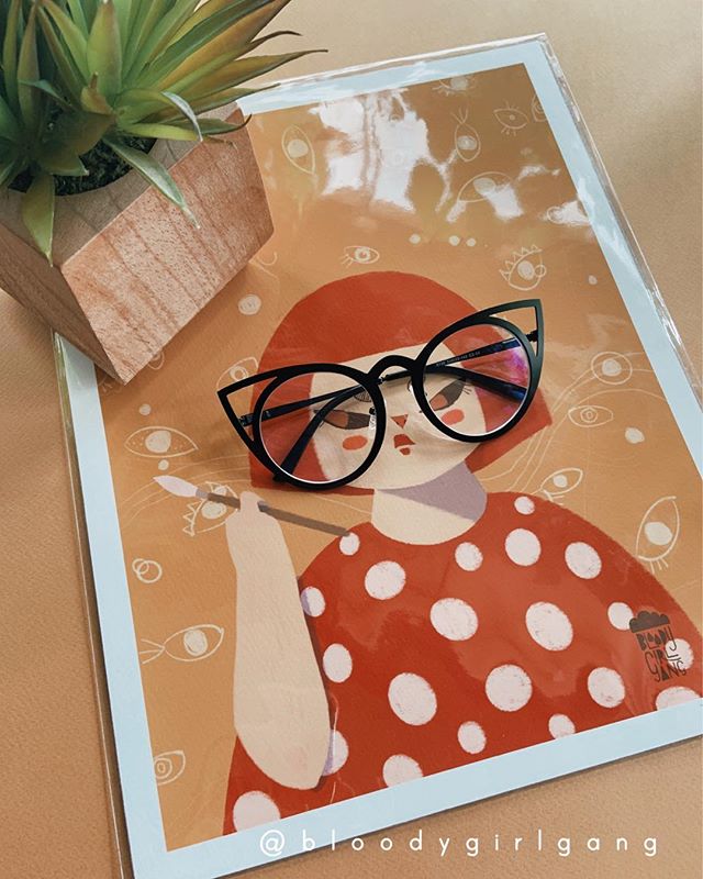SOLD OUT most prints at our last pop-up and printing new ones to bring to @civiccentercommons tomorrow for Friday Farmers Market &amp; Bazaar 11am - 3pm.
.
What do you think of my glasses 🤓 @yayoi_kusama.official?
.
.
.
#yayoi #yayoikusama #artistpo