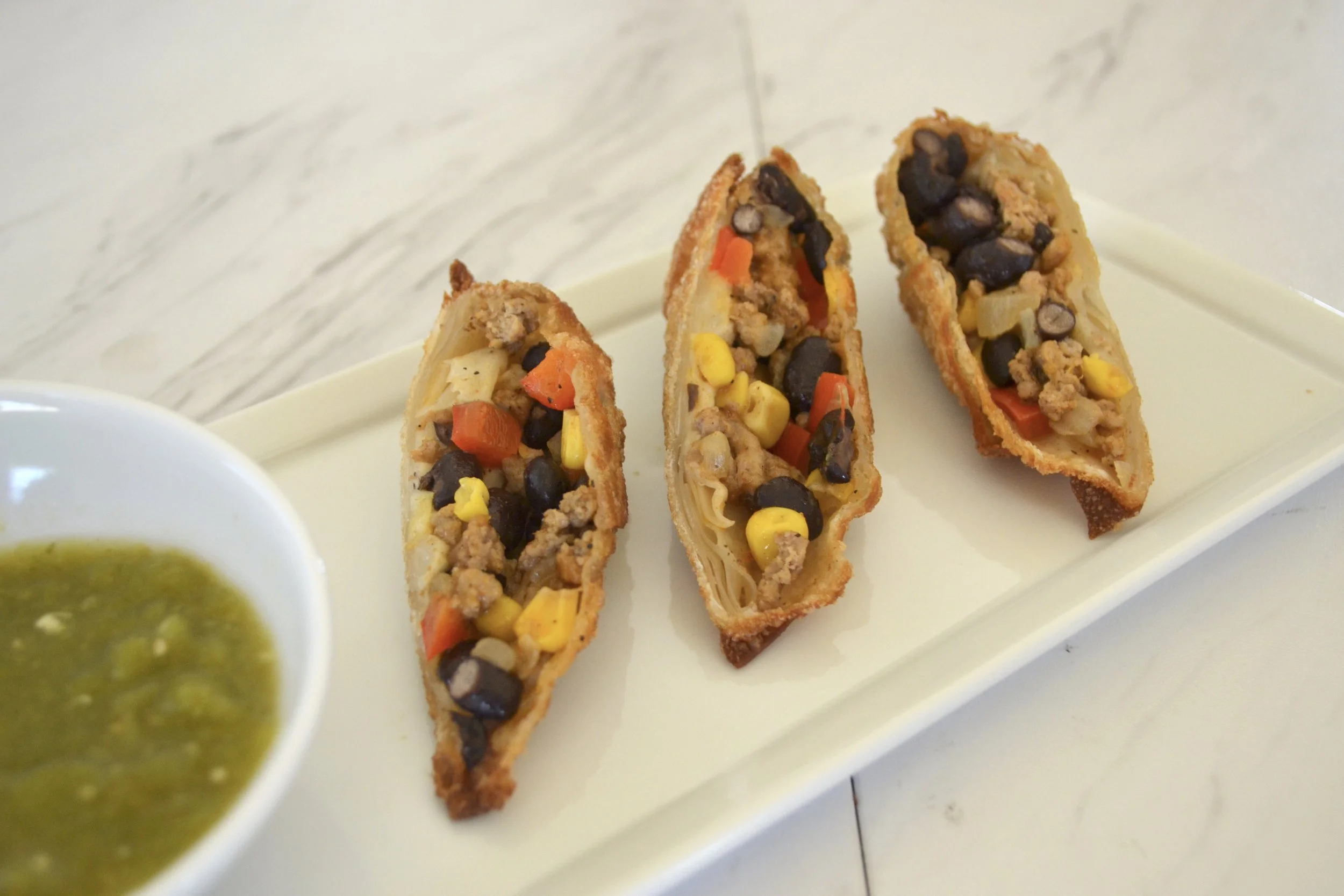 Southwest Egg Rolls California Beans — Farm Girl