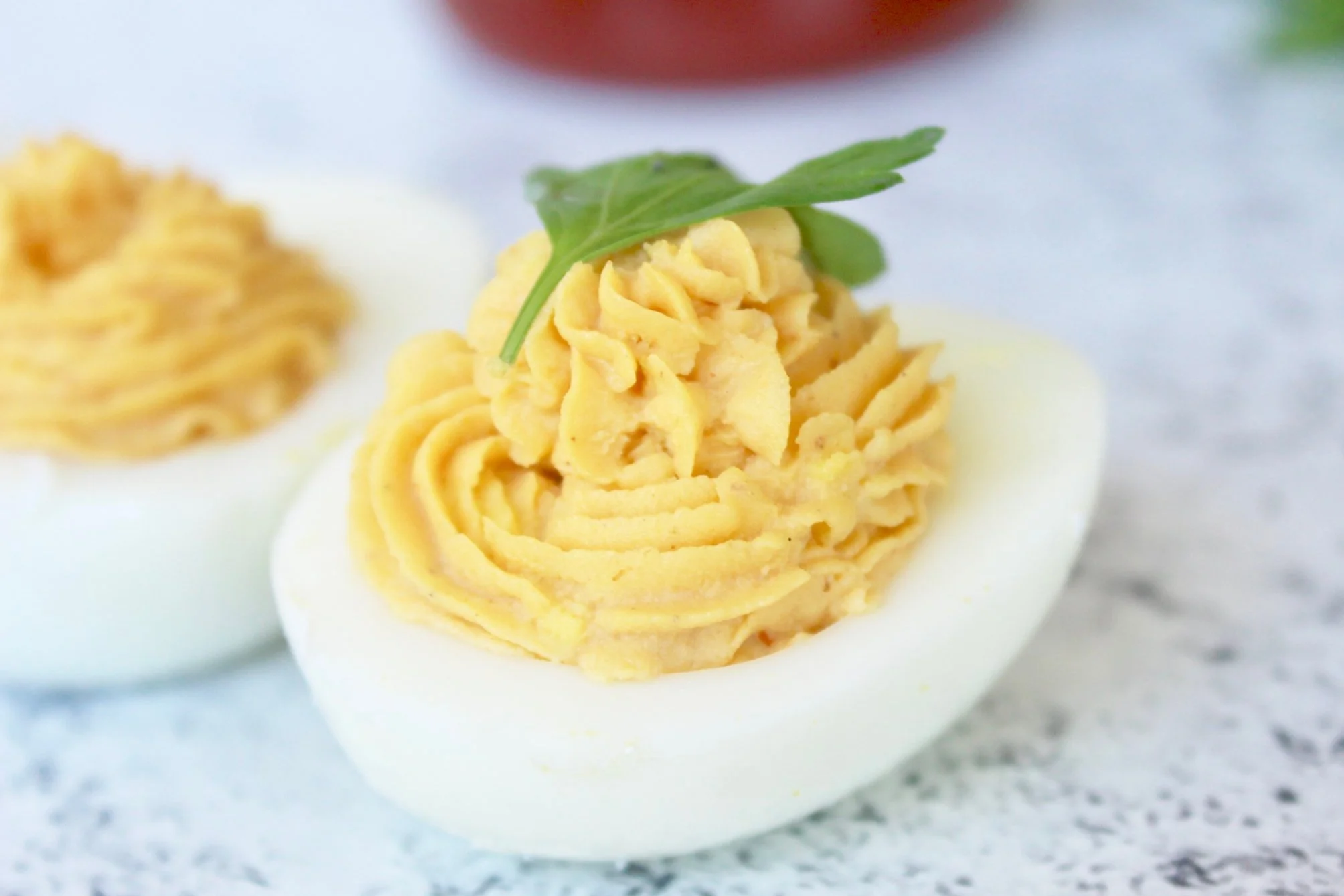 Siracha Deviled Eggs