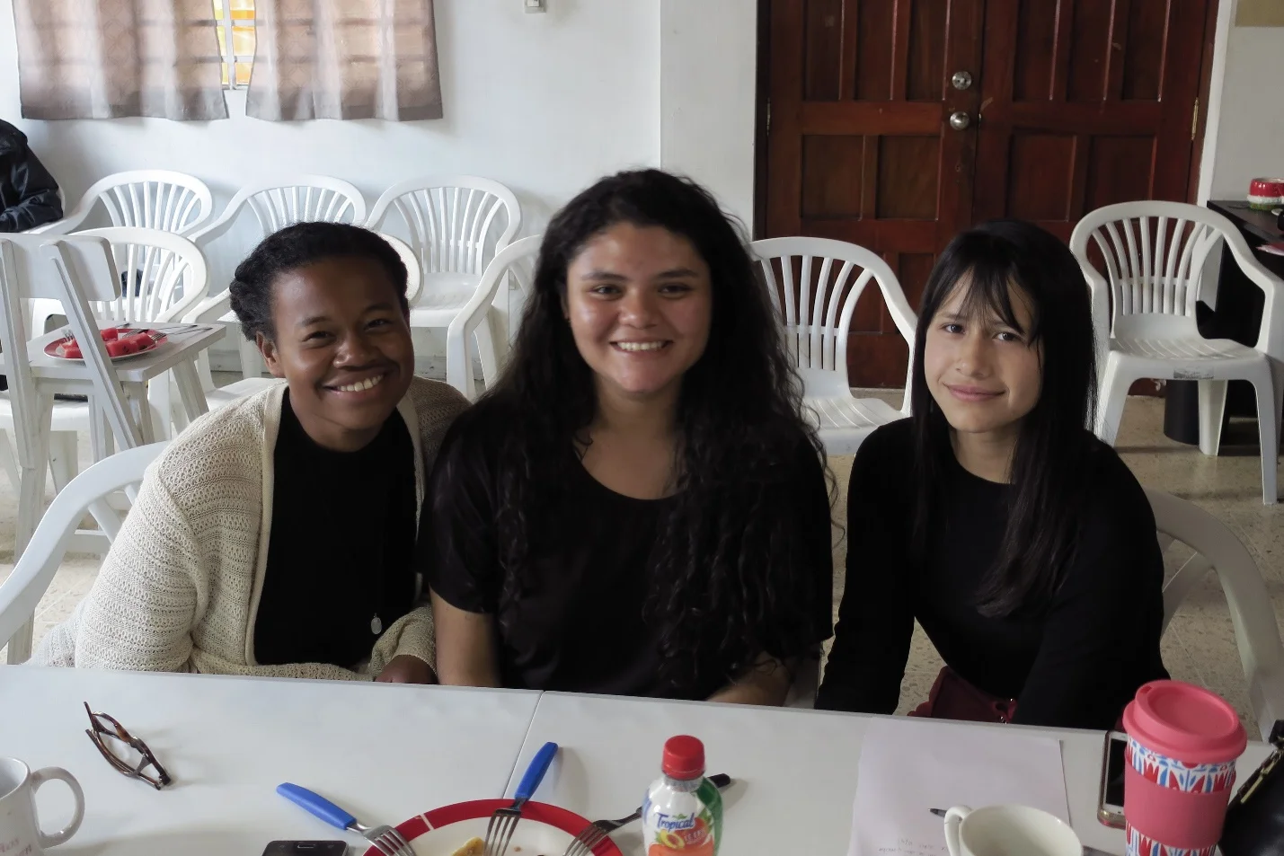 Sasha(on the right) with her spiritual daughter, Andrea(in the middle), and her spiritual granddaughter Kimberly (to the right) at the 1-Day Spanish DP Workshop!