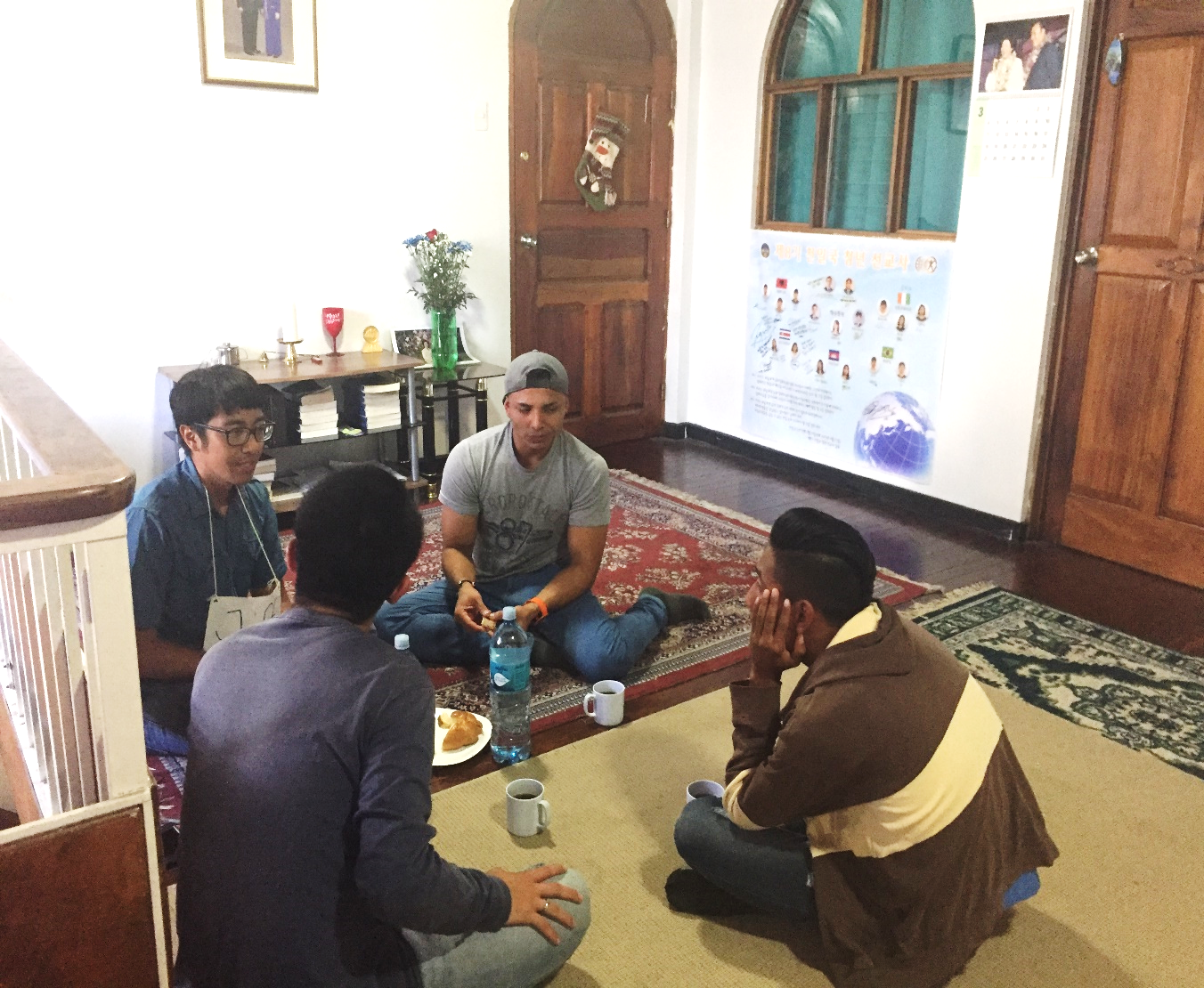 Jeff and Harold (center) met on Friday evening to share about their experiences and the value of CARP with Harold’s friend, Cristian (right)!