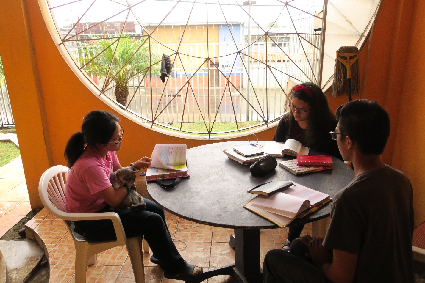 studying Divine Principle together with one of our guests
