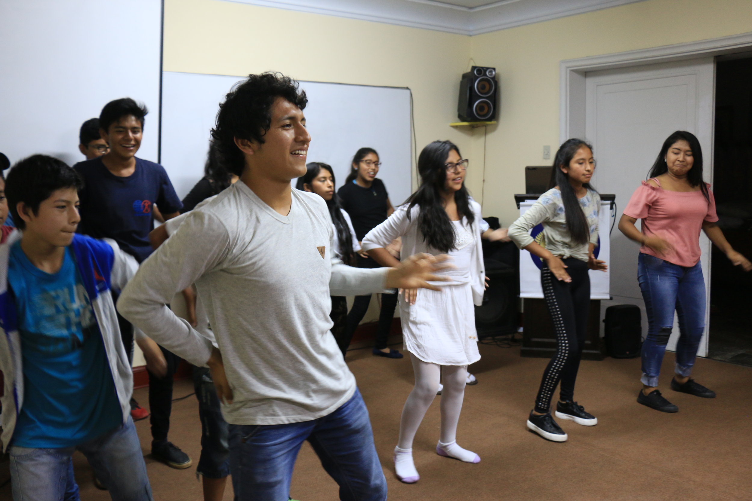 High School Workshop Group Performing a Dance Medley
