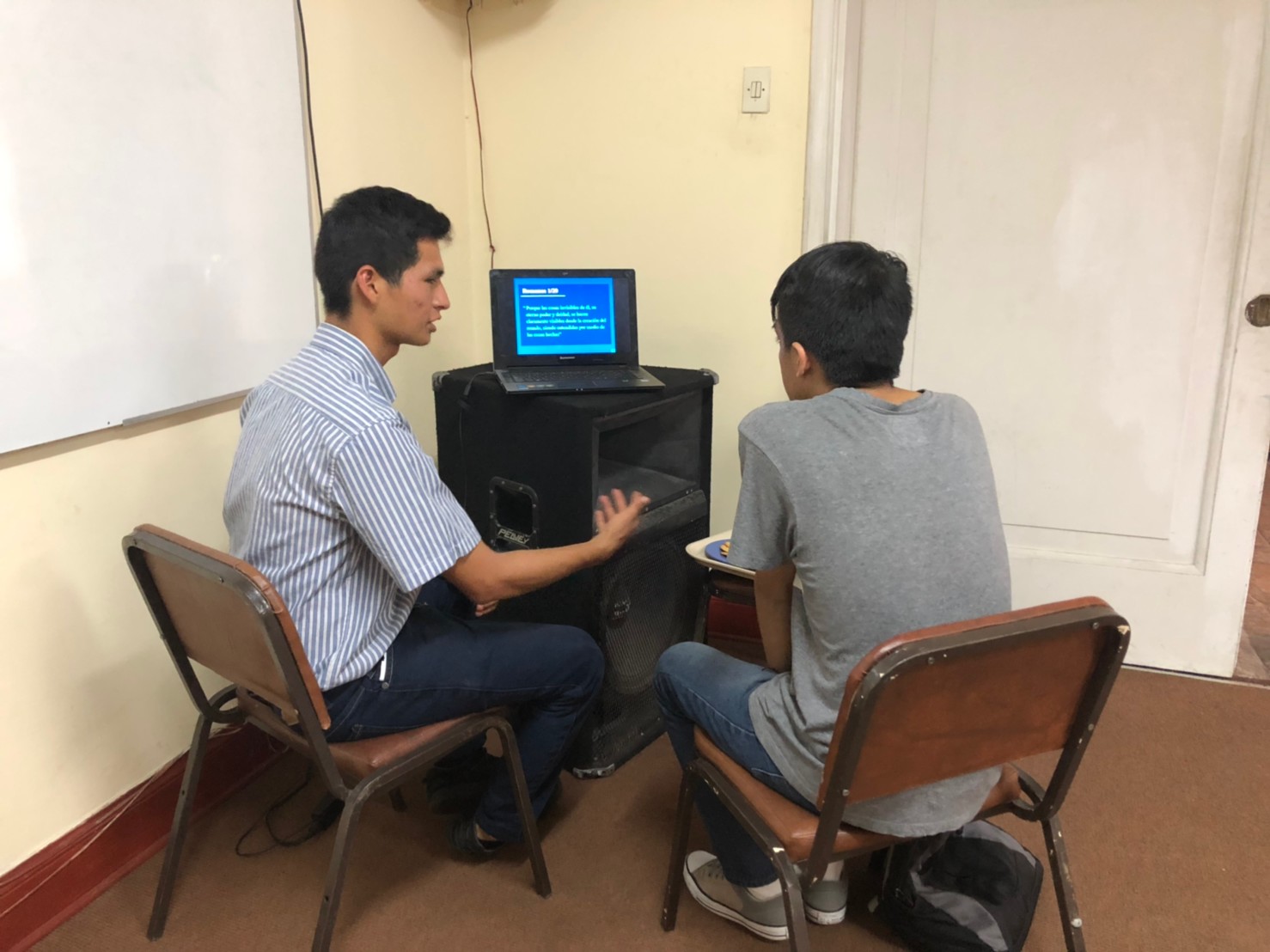 Fernando Giving a Lecture to a New Guest