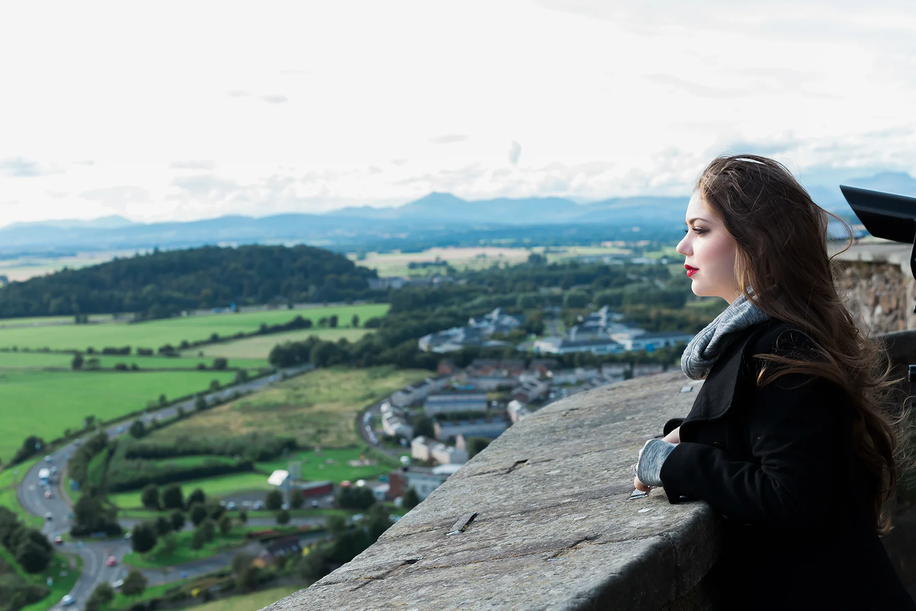 2017 Overlooking Scotland from the castle walls
