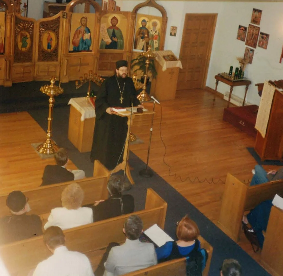 Fr. Alexander (now Bishop Alexander) speaking at a conference at Ss. Cyril and Methodius