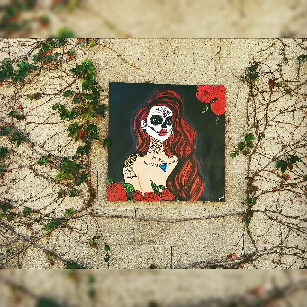 Dead or Alive , 2017, tempera and acrylic on drywall