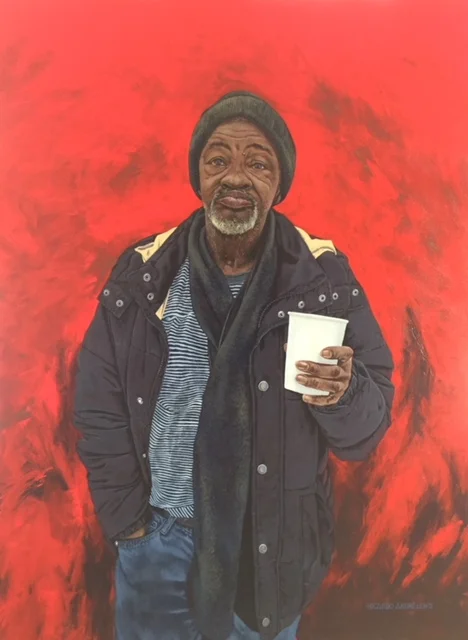 Tyrone is one of Lewis' newest paintings highlighting the intersection of race and age. 