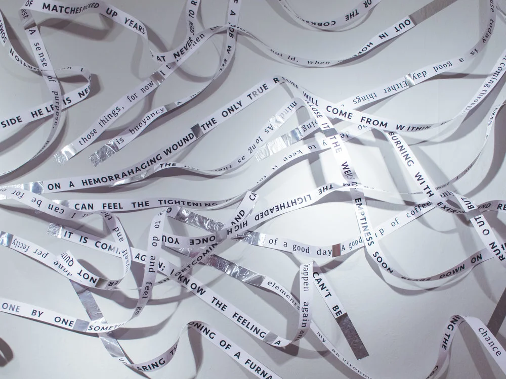 A Dressing (Old Wounds), Self-Inflicted (Detail), digital print and aluminum. Image courtesy of the artist.