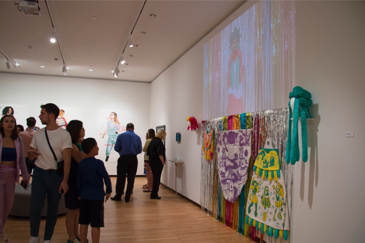 Installation view of Maxwell Rowland's Sisterhood, 2018. 