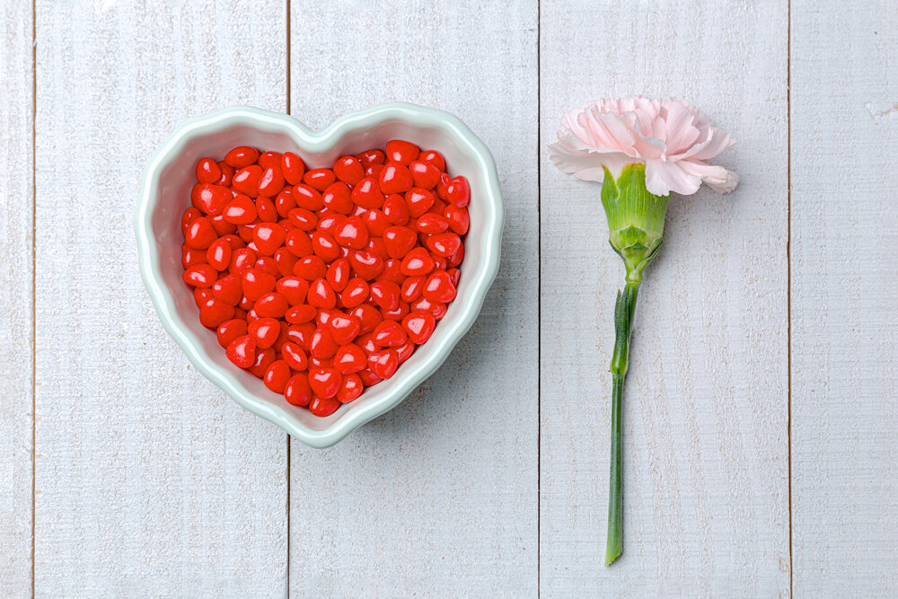 Cinnamon heart candies