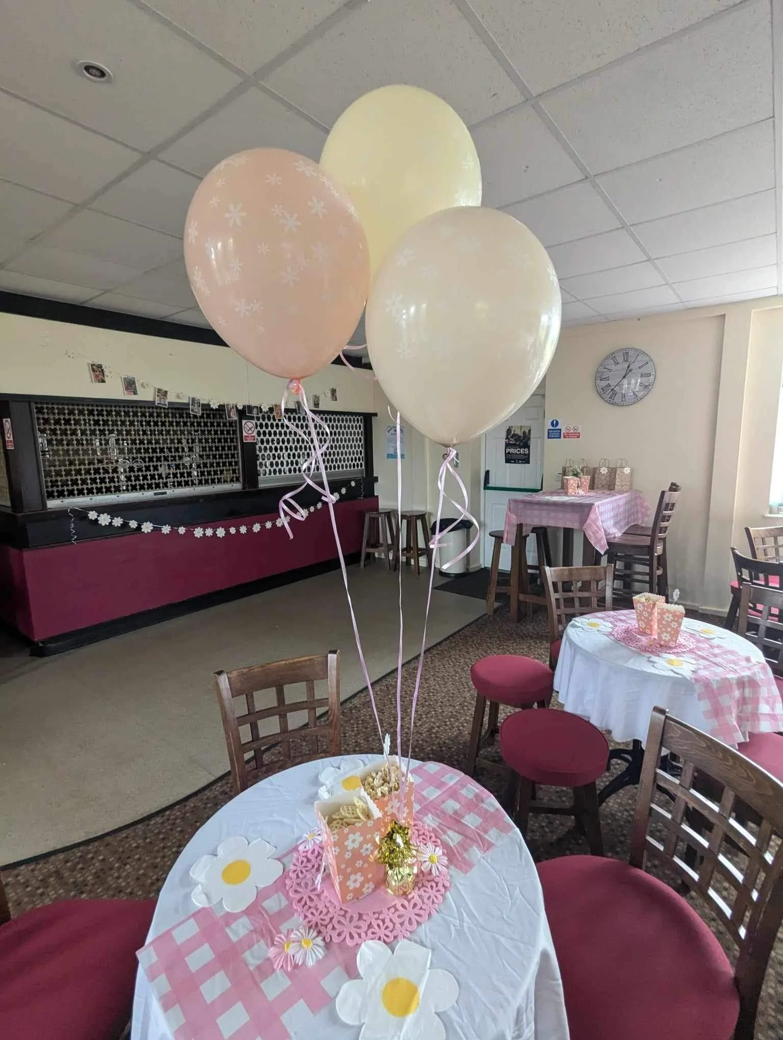burnley cricket club function room for hire balloons and bar.JPG