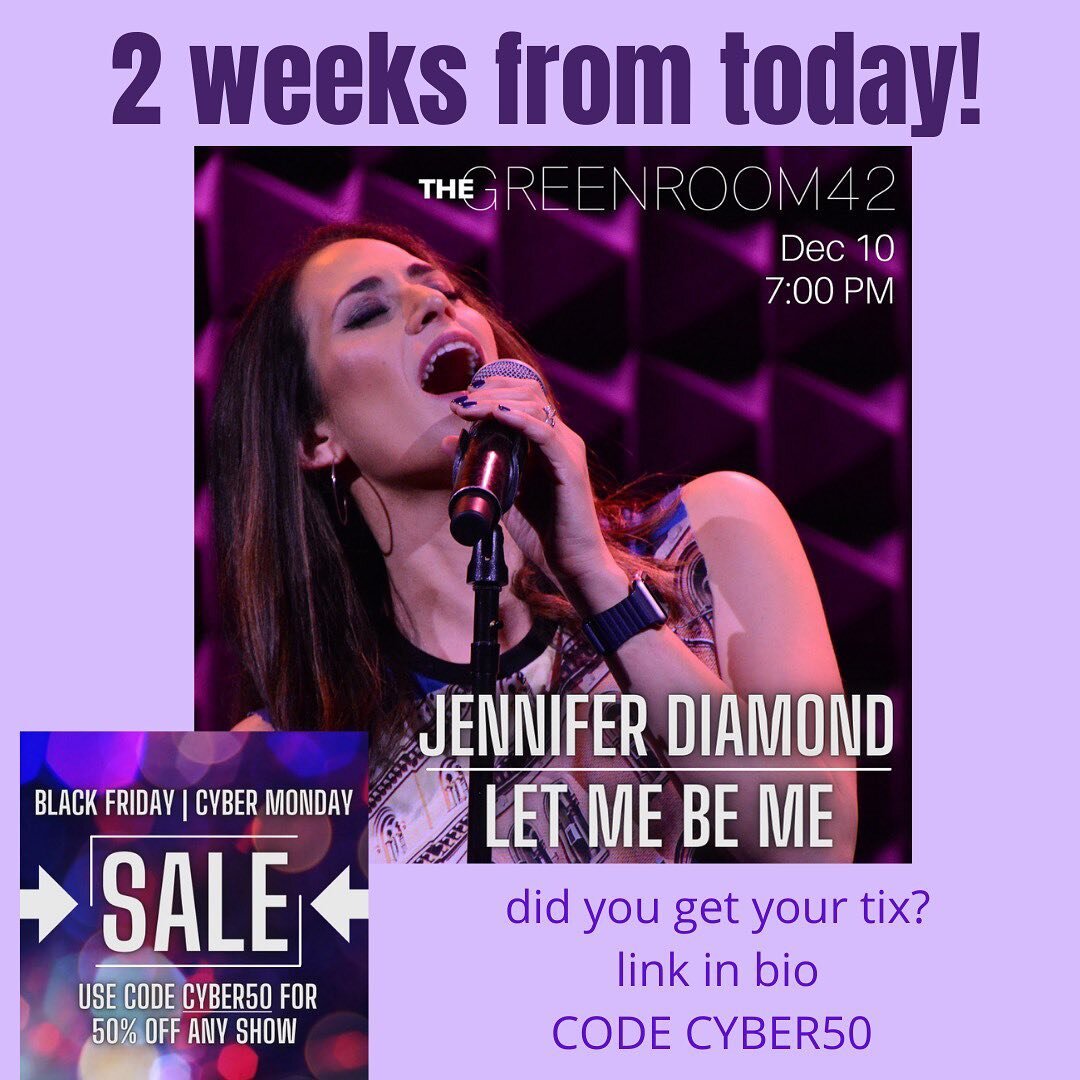 Now that you&rsquo;ve carb loaded it&rsquo;s time to shop!  Take advantage of the #blackfriday and #cybermonday deal to grab some tickets!  The show is 2 weeks from today AHHHH!!!

Link in bio 
Code CYBER50

#soloshow #letmebeme