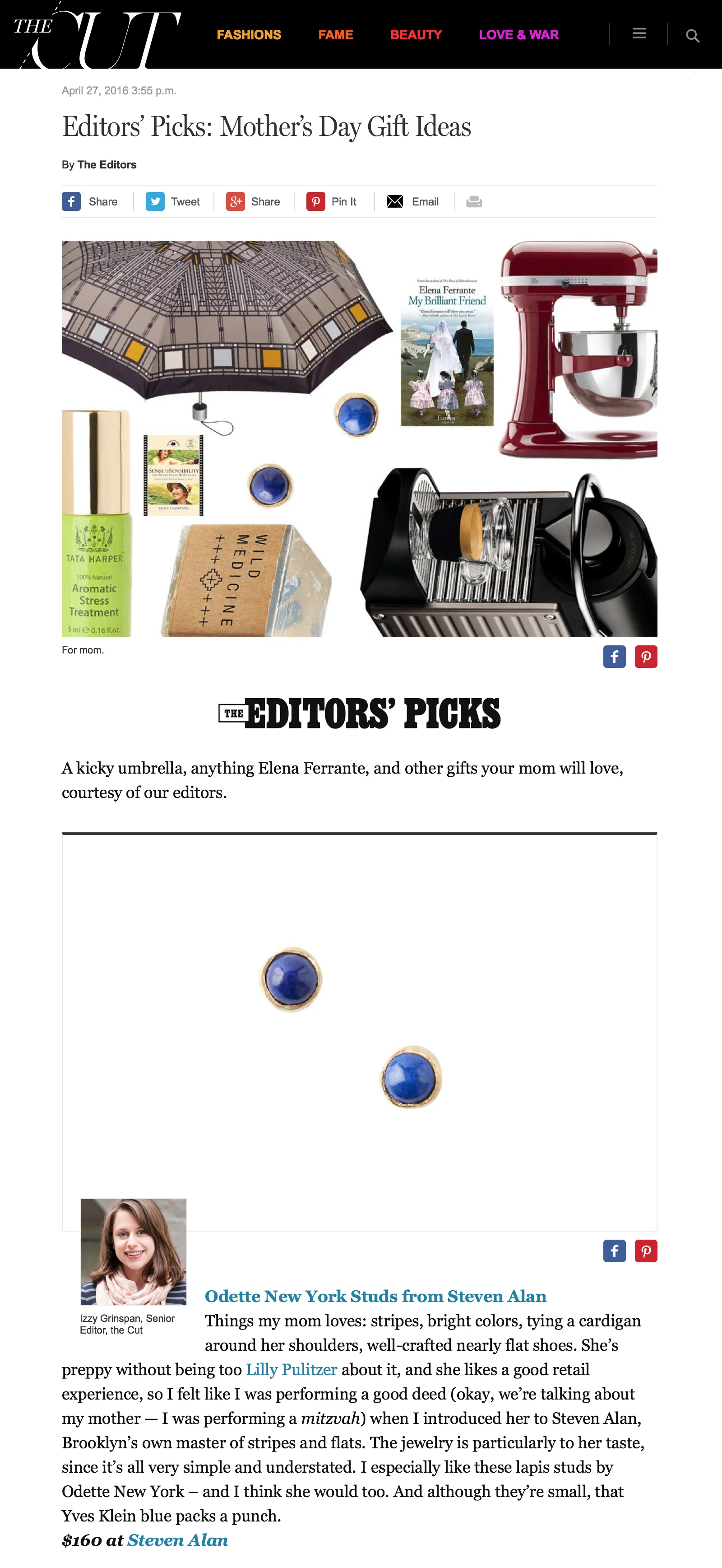 Lapis Aura Studs make The Cut 