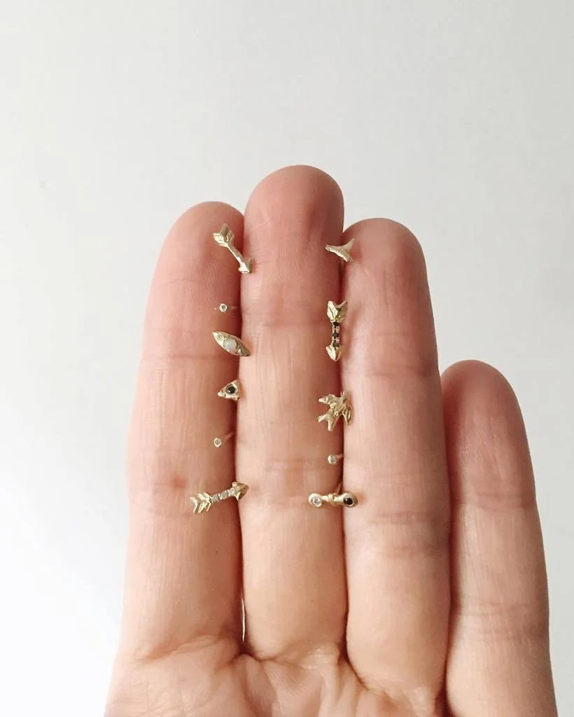 14K gold studs