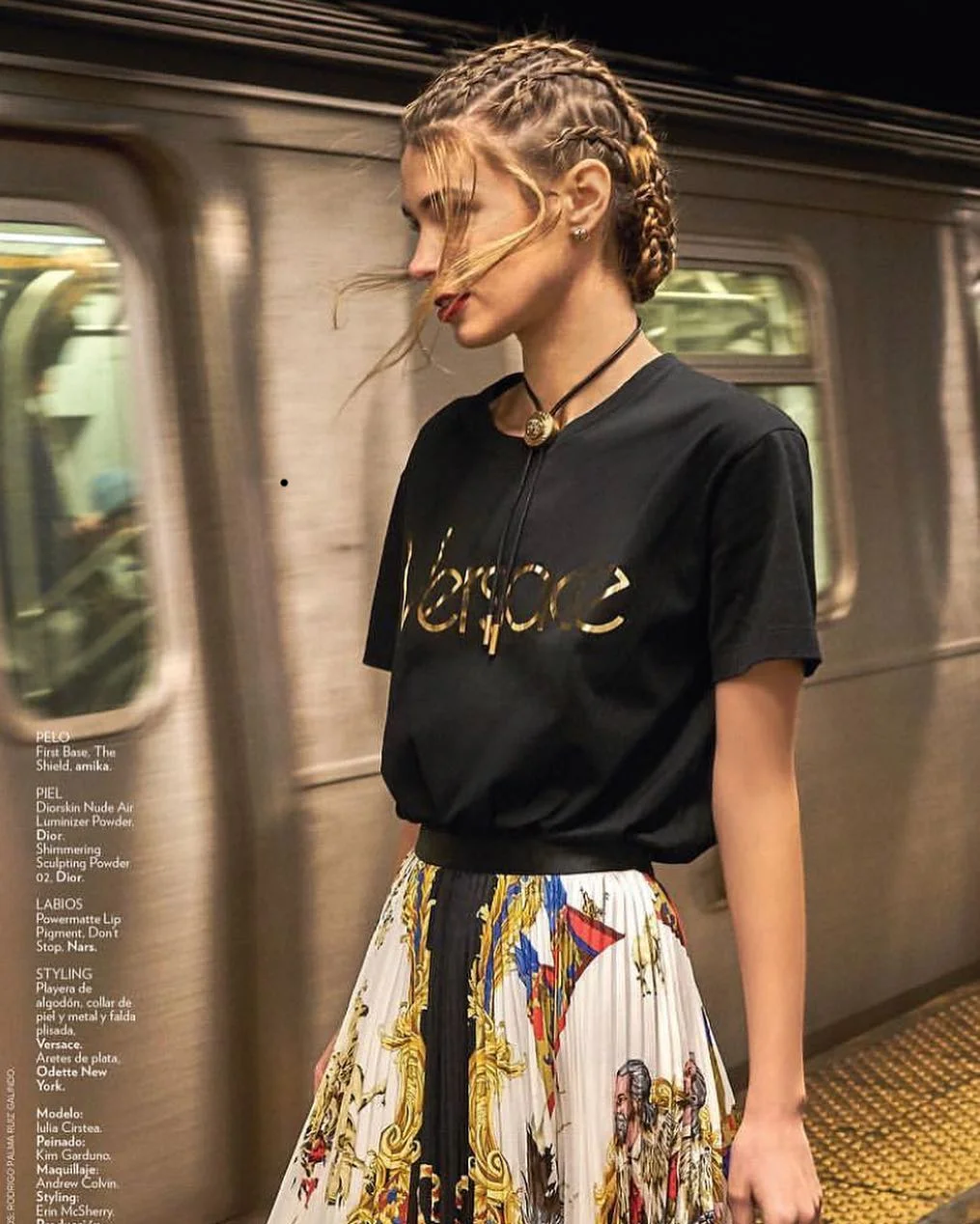MAY 2018 Photography: Rodrigo Palma Styling: Erin McSherry Hair: Kim Garduno Makeup: Andrew Colvin Nails: Ashlie Johnson Model: Iulia Cirstea Jewelry: Odette Mini Rohe Hoops