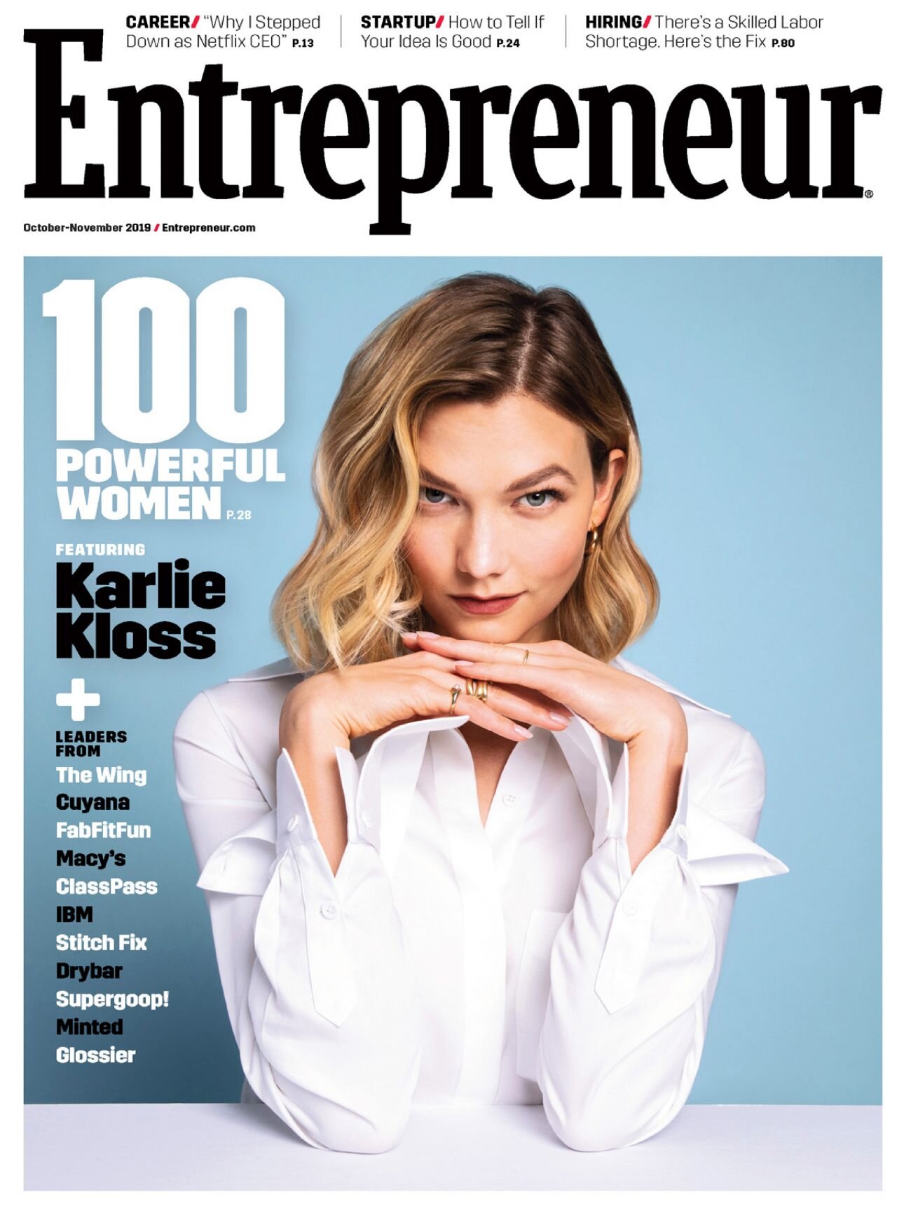 Karlie Kloss for Entrepreneur / October 2019