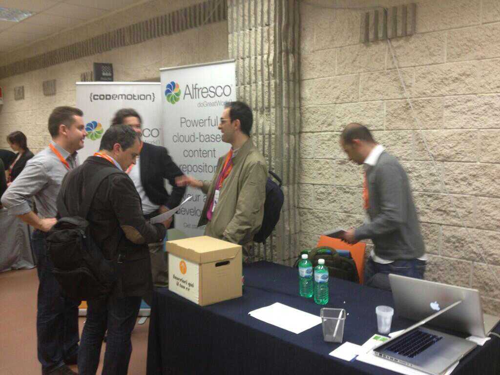 Piergiorgio Lucidi at Alfresco Meetup during Codemotion Rome 2013 - 3