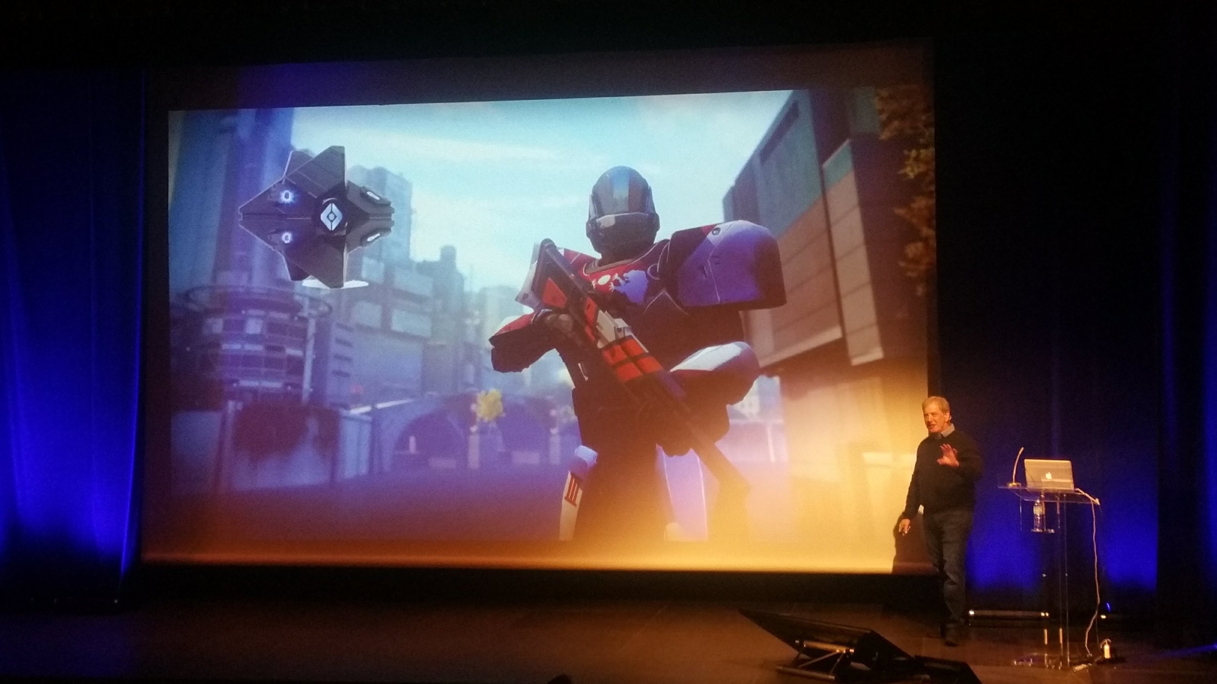 John Newton introduced Destiny 2 as a good example of user interface interactions