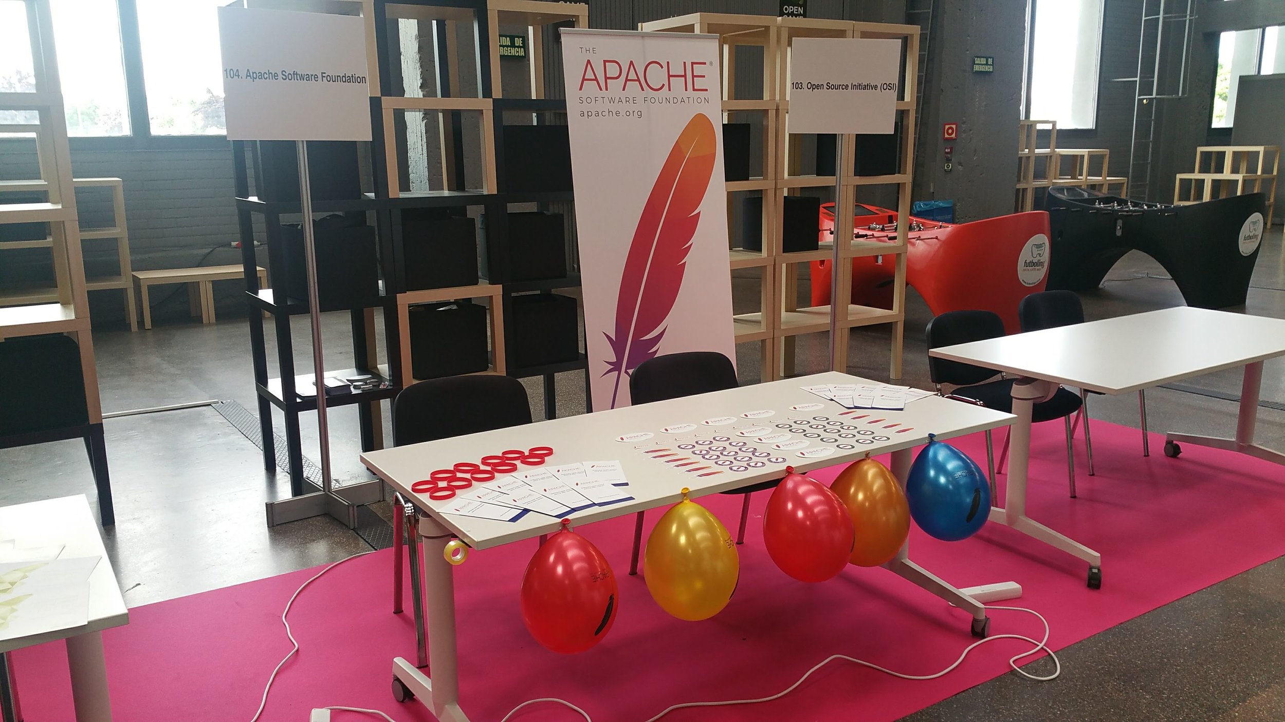 Apache booth at OpenExpo Europe 2018 in Madrid