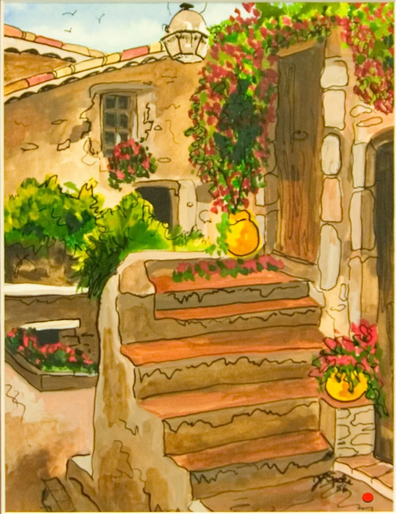 Eze,France II, Gauche, 8Hx6W, SOLD