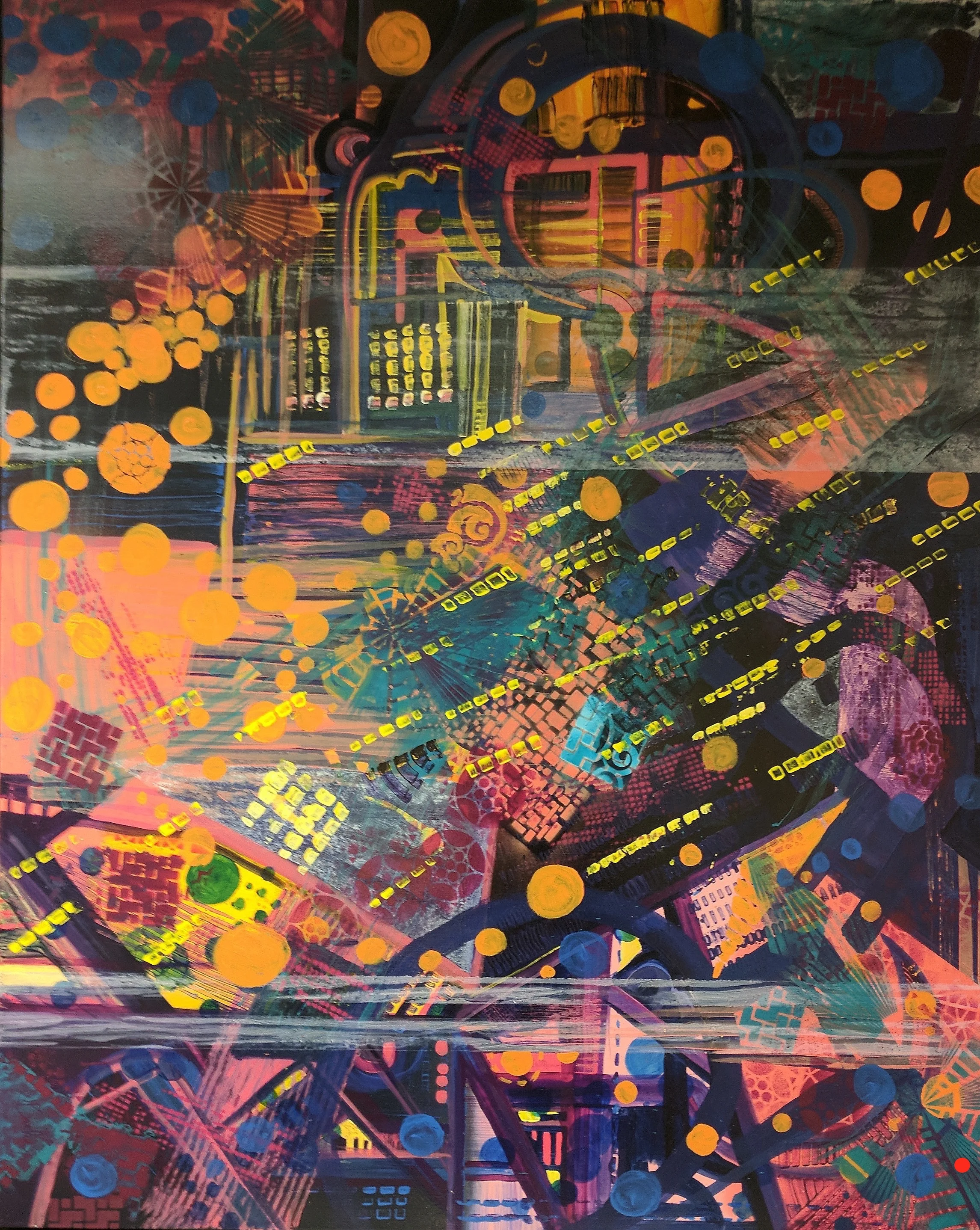 Times Square, Acrylic, 60Hx48W, SOLD