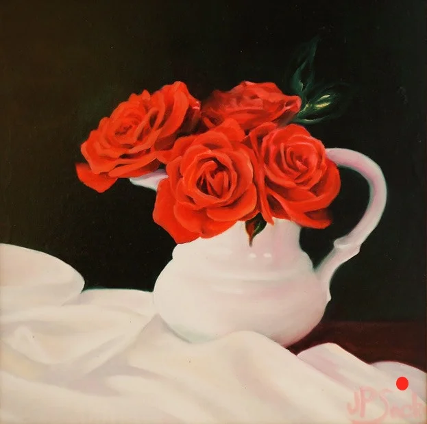 Red Light, Oil, 12.5Hx12.5W, SOLD