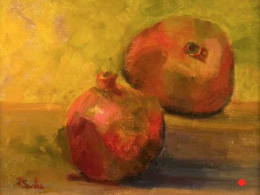 Pomegranates, Oil, 9Hx12W, SOLD