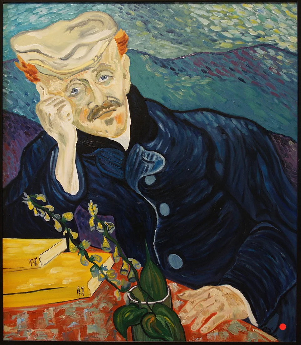 Dr. Gachet After Van Gogh, Oil, 36Hx30W, SOLD