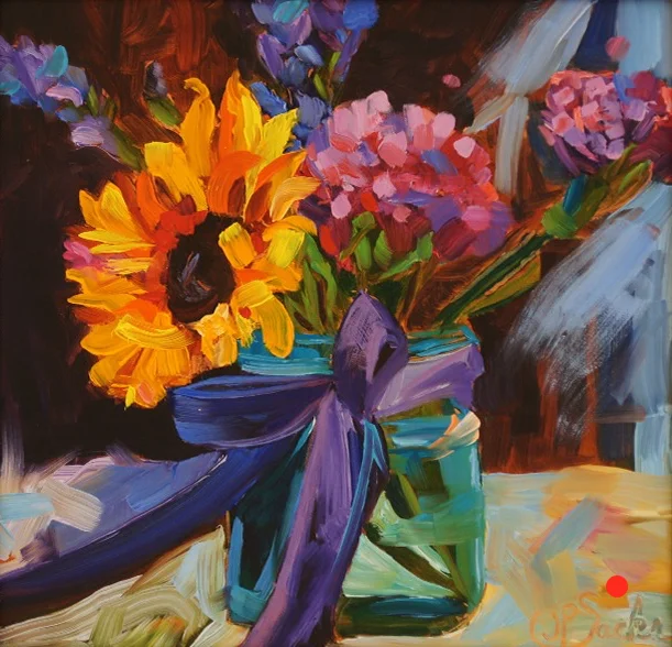 Wind Blowing, Oil, 8Hx8W, SOLD