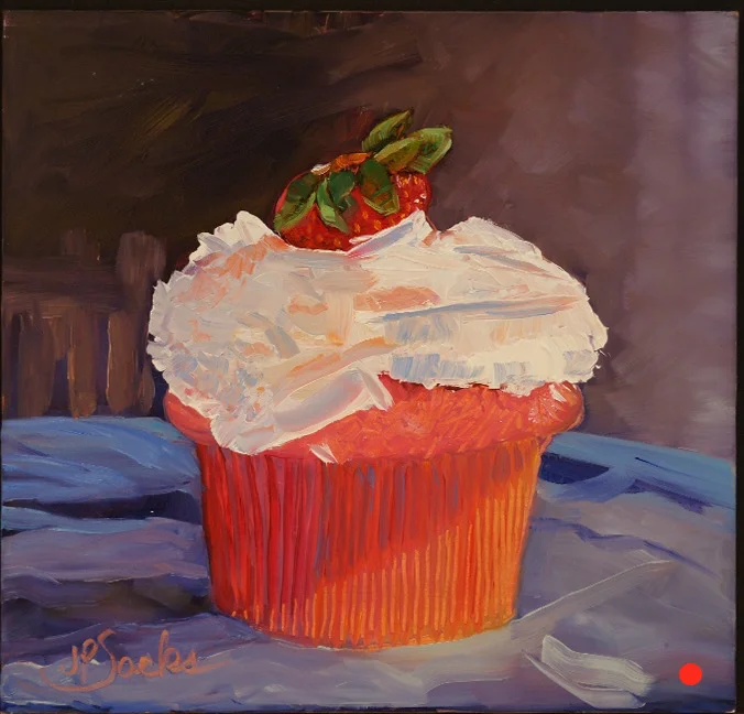Cupcake Madness, Oil, 8x8, SOLD