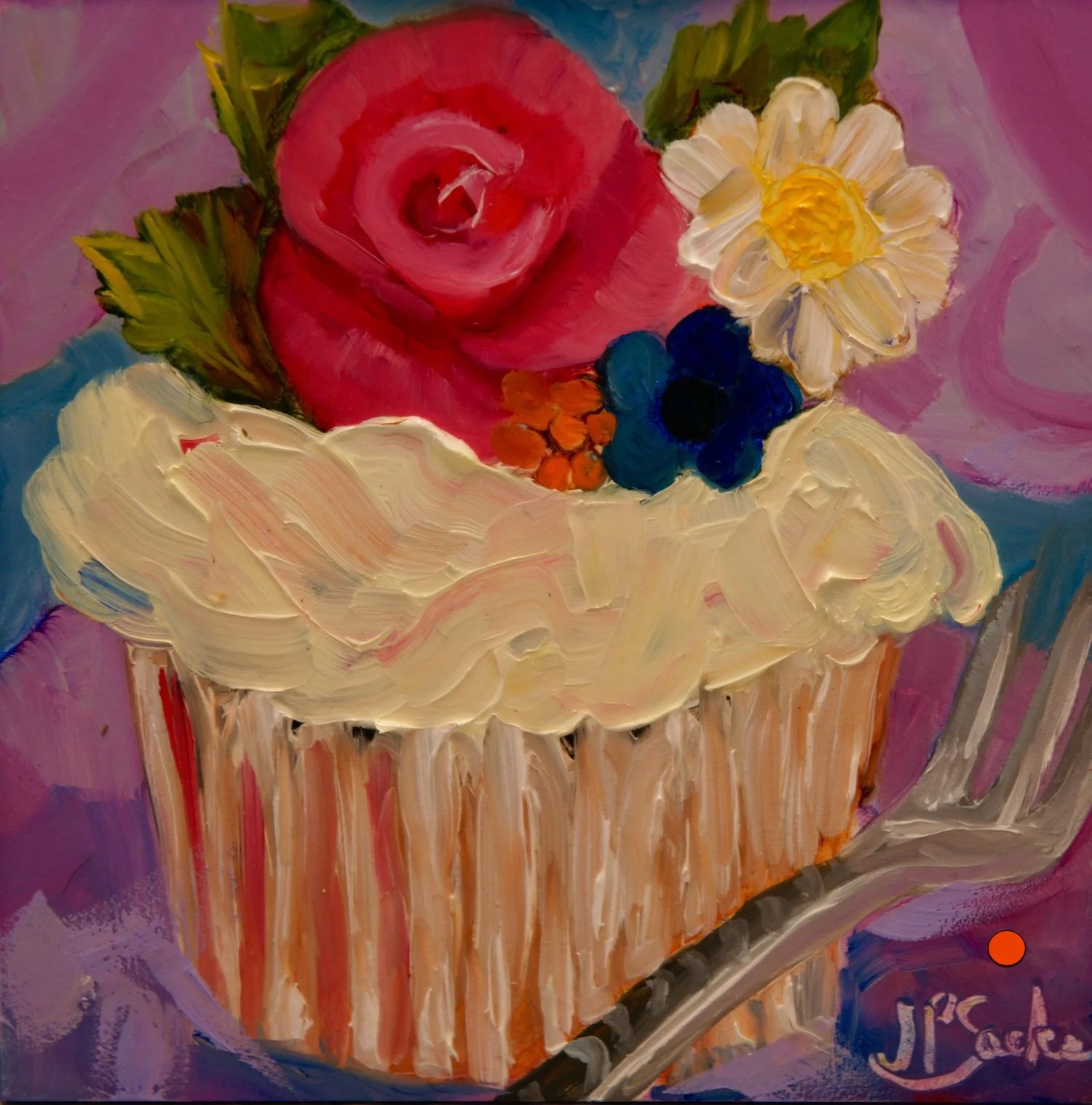 Let's Party, Oil, 5Hx5W, SOLD