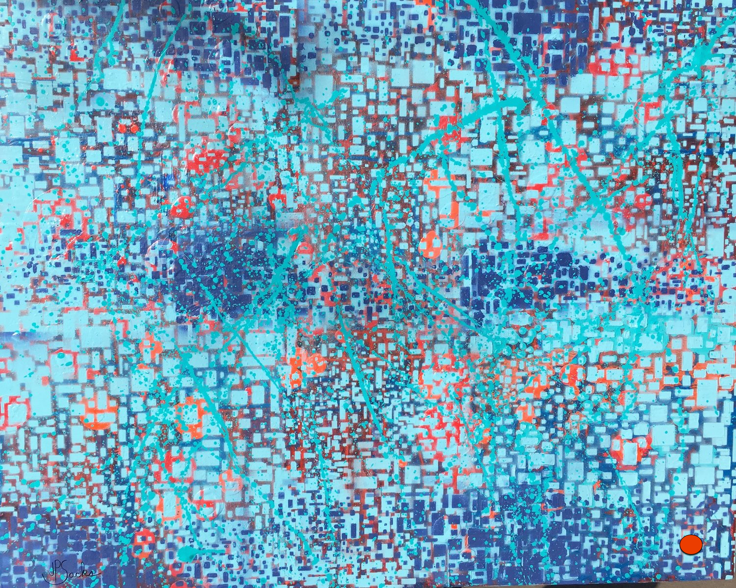 Klimt Reimagined, Acrylic, 24Hx28W, SOLD