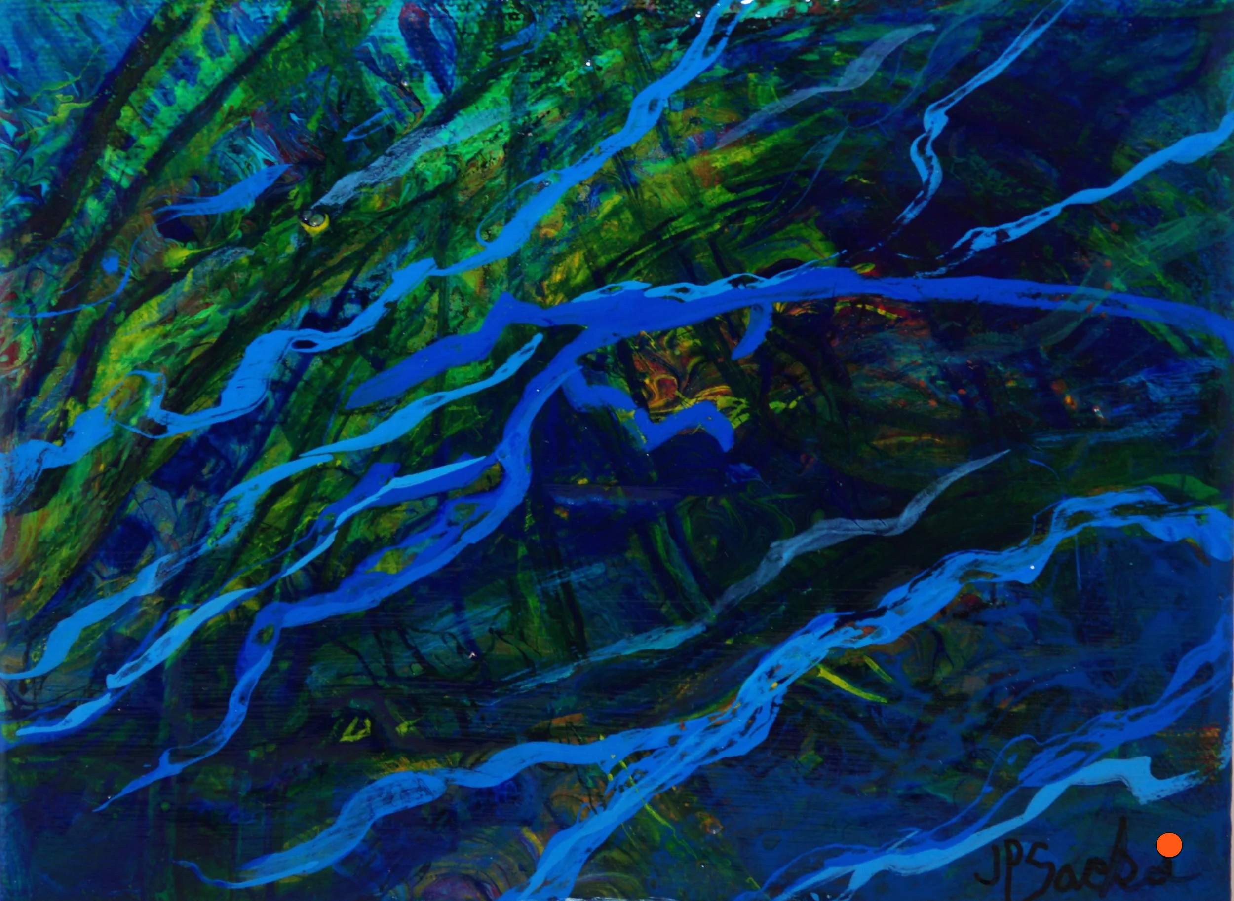 Altered State of Blue, Acrylic, 6Hx8W, SOLD