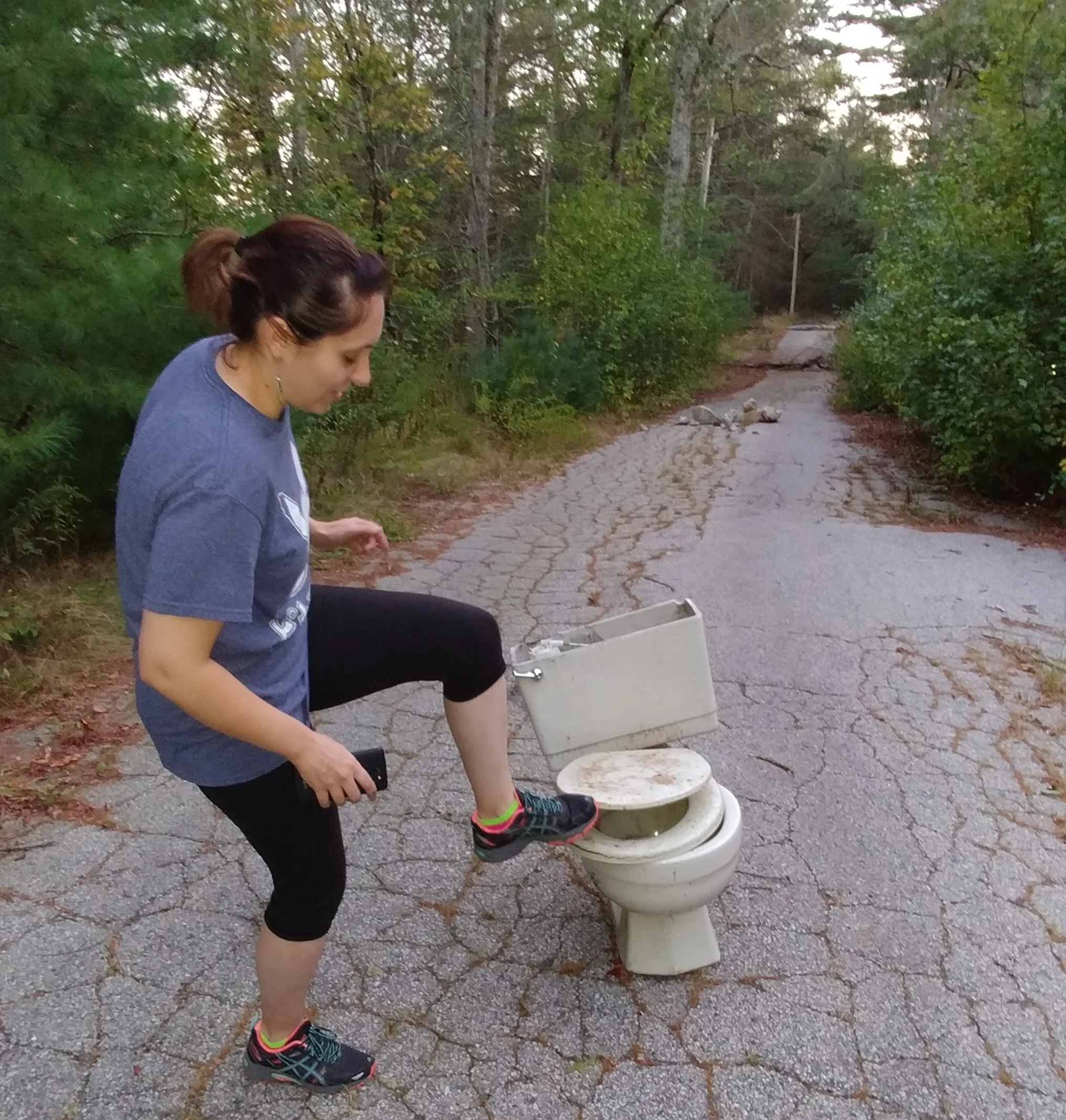 Possibly spookier than a cryptid, a mystery toilet.