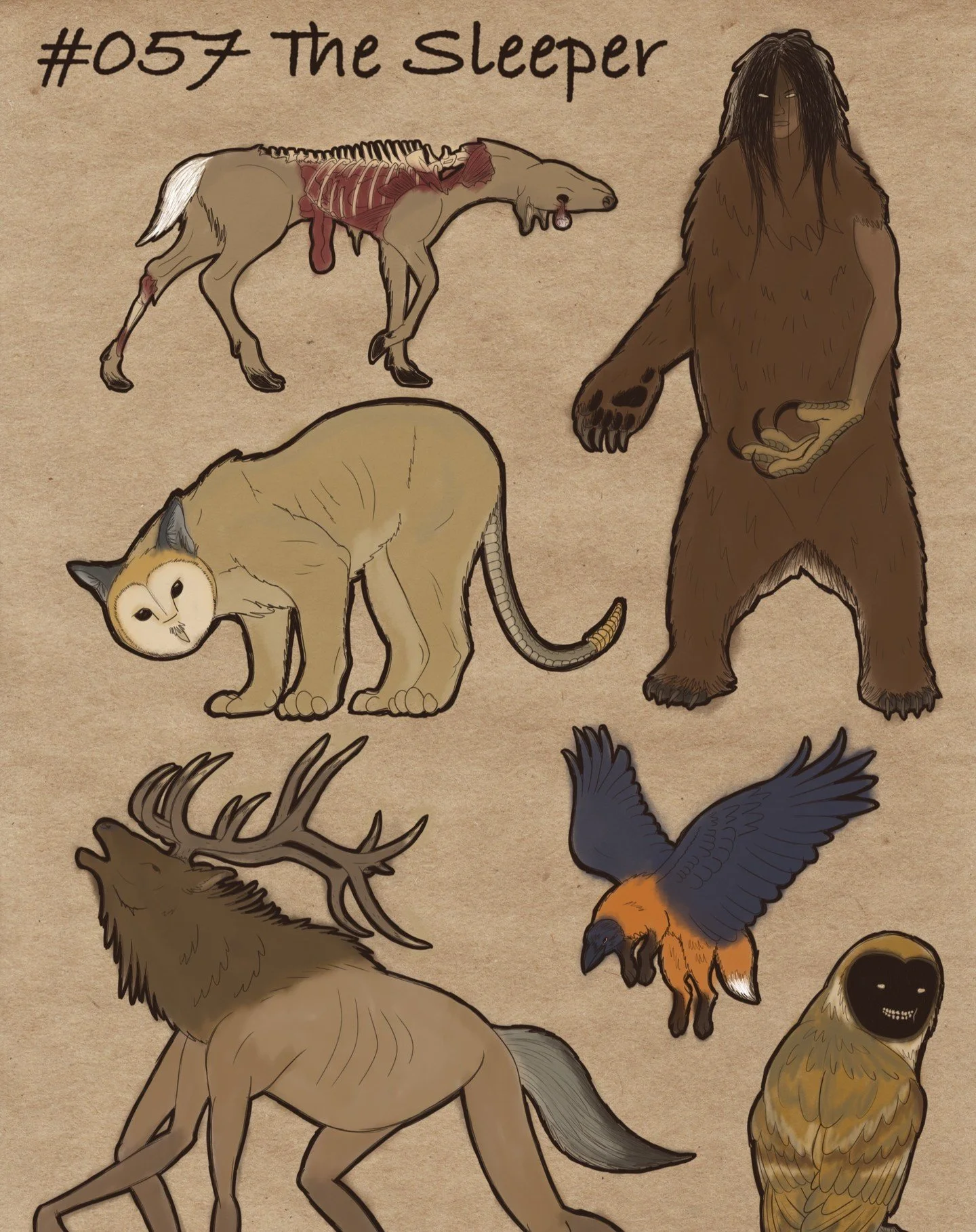 A little something different for Monster Monday today - various sightings of the Sleeper!

#cryptid #cryptidart #creaturedesign #monster #monstermonday #thecryptidcases #audiodrama #cryptozoology #originalart #digitalart