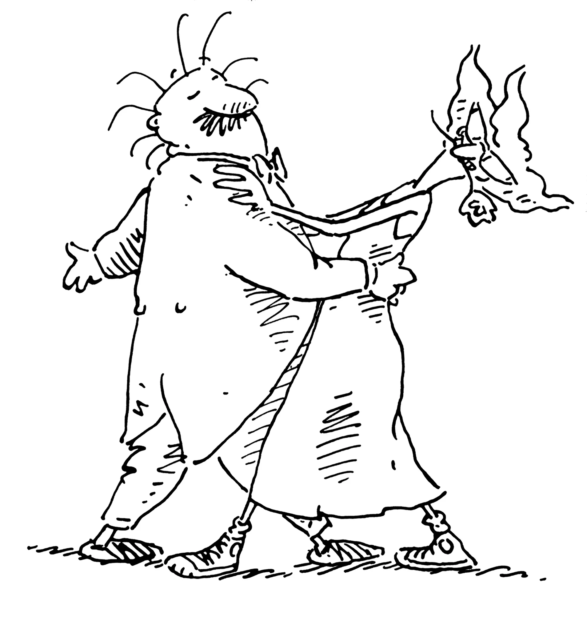 Character concept and design for Hallmark/Shoebox, ca. 1990 - pen and ink