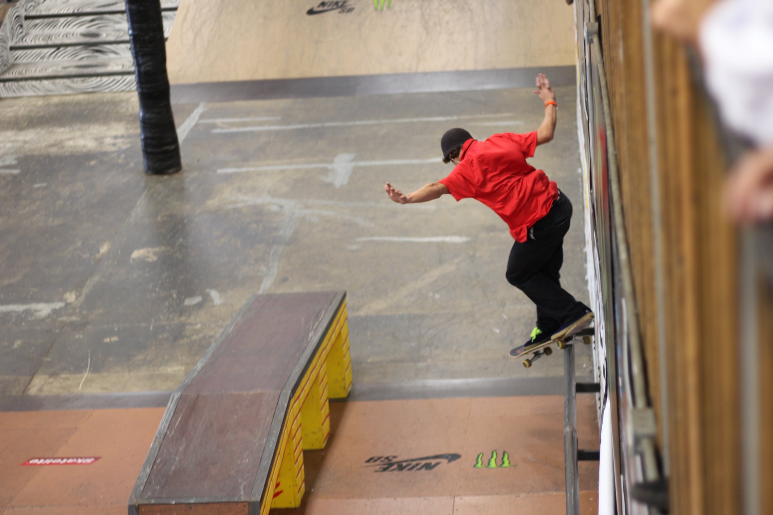 Marshall riding a rail at Tampa Am