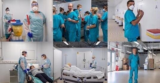 One of my recent COVID-19 projects, FIELD HOSPITAL featured in @bailiwick_express today. Made in response to Jersey's own Nightingale Hospital constructed during the height of the coronavirus pandemic this set of images show health professionals and 