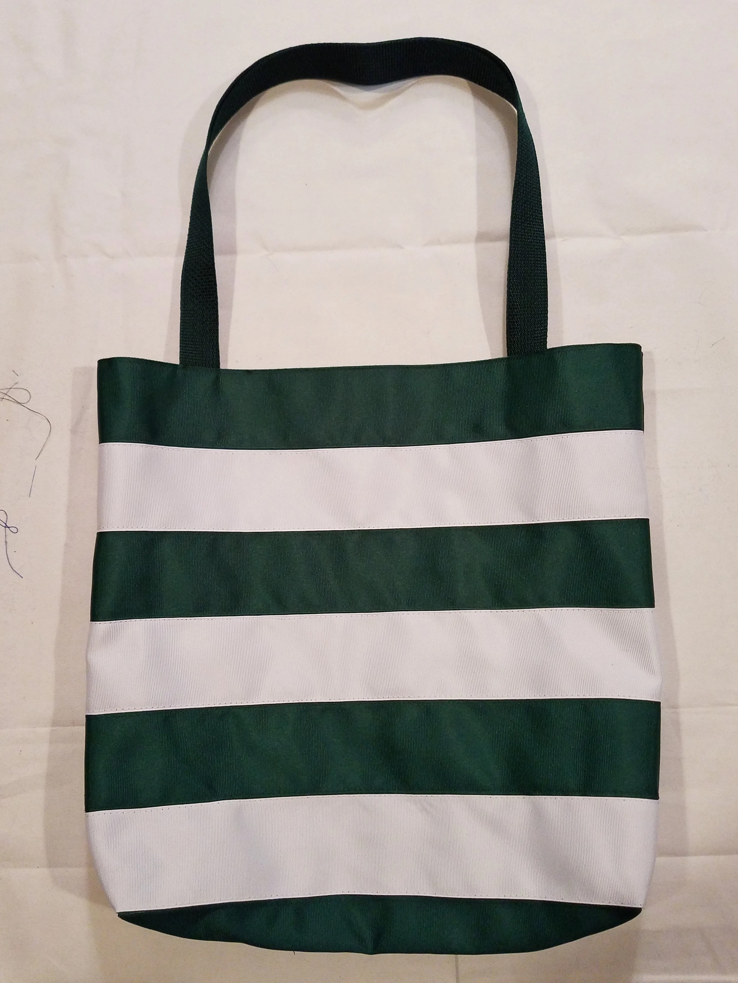 Green and White Ribbon Bag